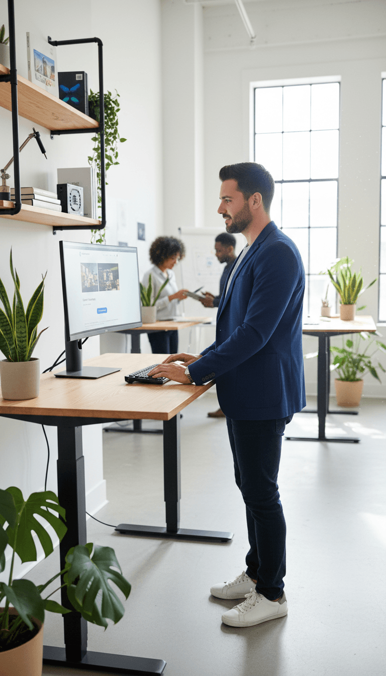 Web developer designing digital solutions at workstation